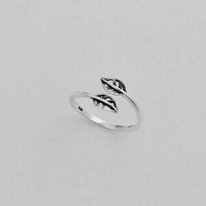Sterling Silver Delicate Wraparound Small Leaf Ring, Tree Leaves, Plant Rings